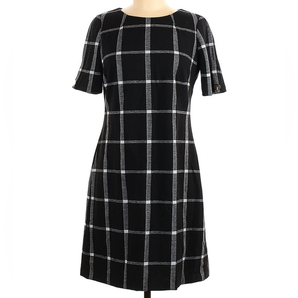 Tommy Hilfiger Dress | black/gray/cream pattern | Size: 10 - Picture 2 of 8